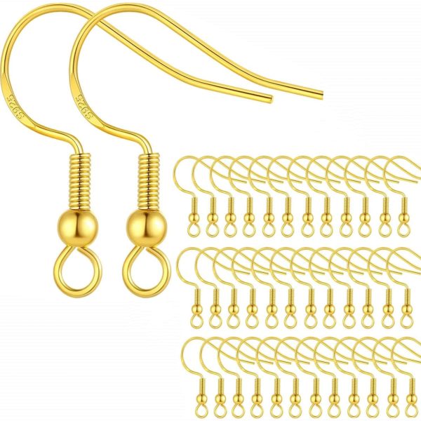 Ear Ring Hook (Golden Color)- 2 Piece