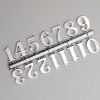 Silver Color Clock Digit