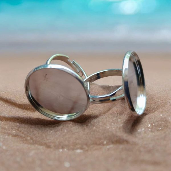 Premium Ring Base (Silver Color) For Epoxy Resin